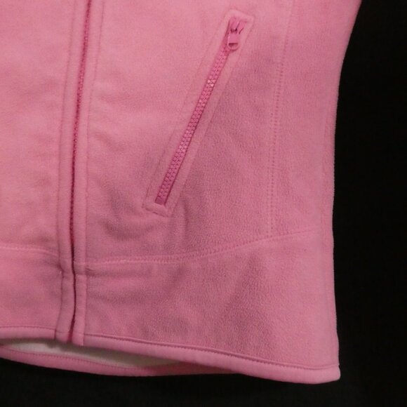 Y2K - OLD NAVY BRAND | medium | Pink Fleece Hooded Zip-Up Jacket | Zip Pockets - Picture 8 of 16